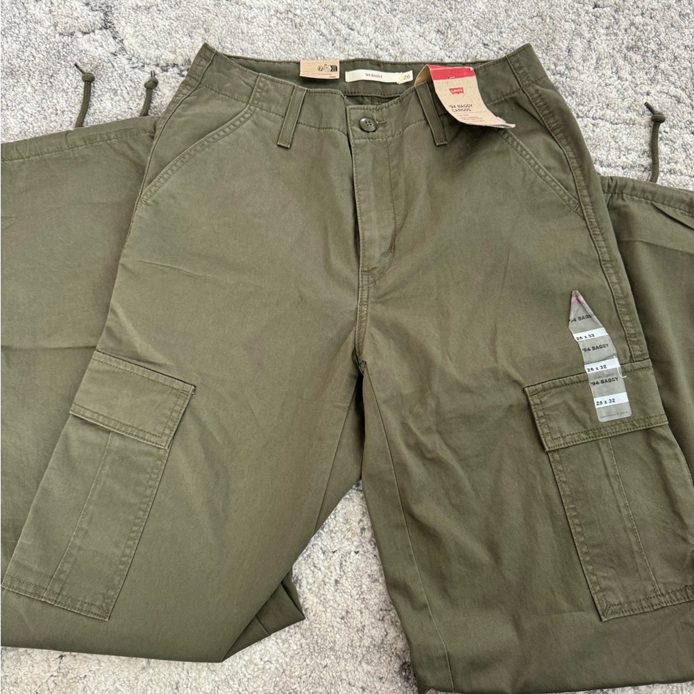 Levi's Olive Cargo Leg Jeans